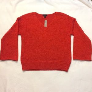 J. Crew Red V-Neck Sweater Size XL